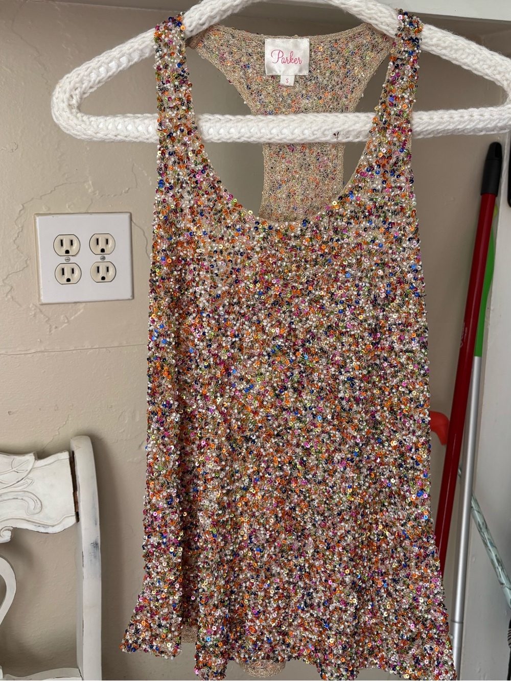 Parker Multicolor Beaded Sequin Tank